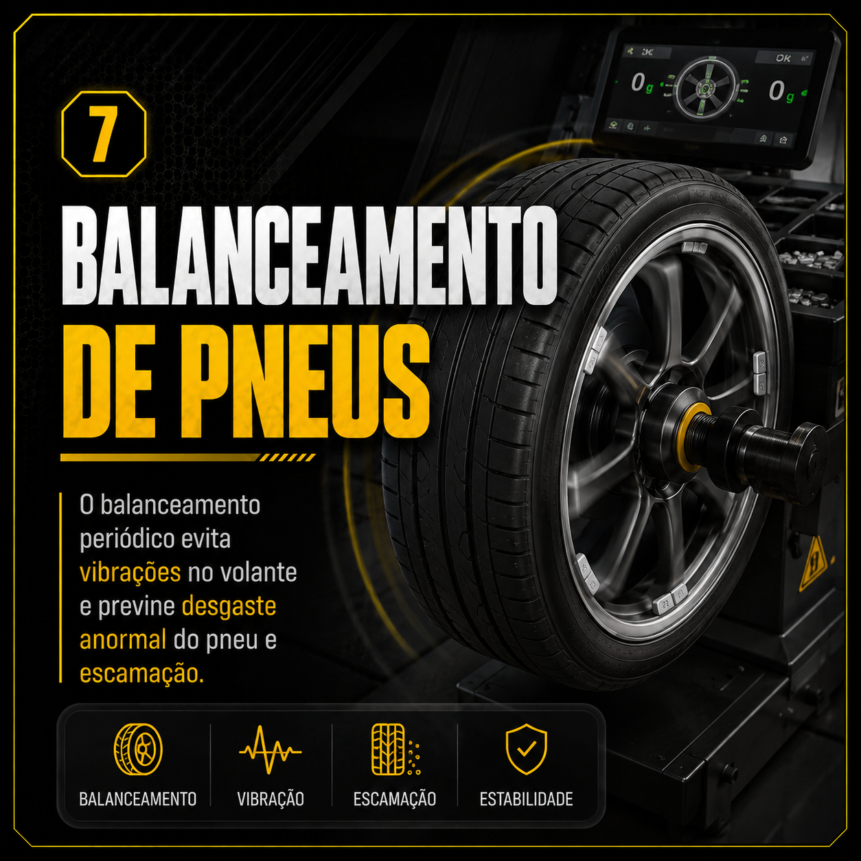 Informativo sobre balanceamento de pneus